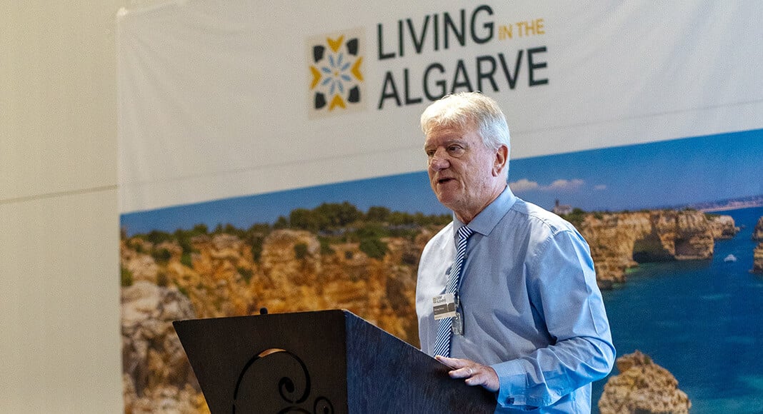 Michael Reeve, from AFPOP, at the second Living in the Algarve Seminar Event, Algarve Portugal