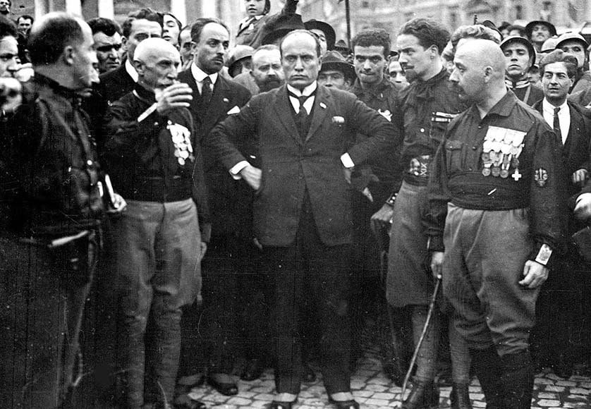 Mussolini and Leaders of the Blackshirts, 1922|Gomes da Costa and the March on Lisbon|March on Rome, 28 October, 1922|Mussolini on Salazar's desk|Scene from the Centenary Exhibition, Lisbon, 1940|The Fasces of the Roman Lictor