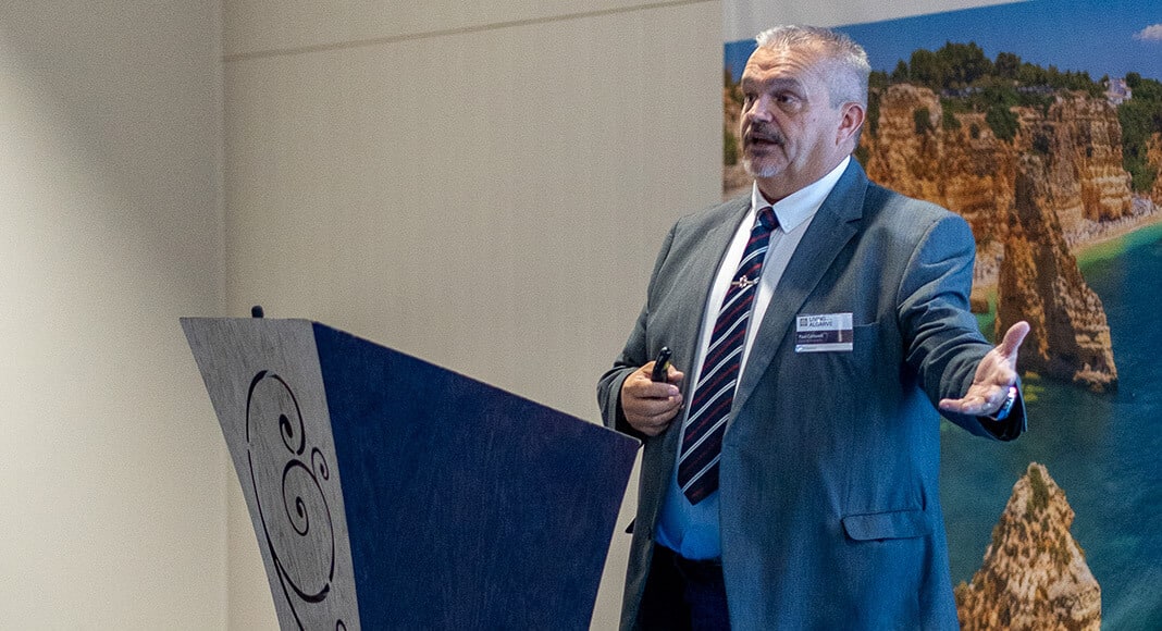 Paul Cotterell from Casas do Barlavento, at the second Living in the Algarve Seminar Event, Algarve Portugal