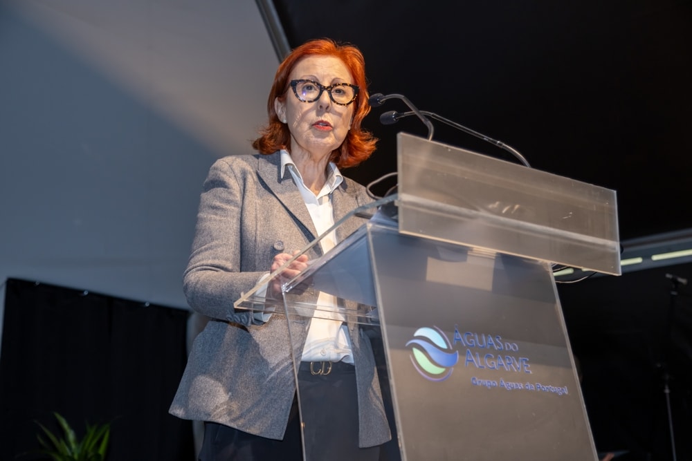 Maria da Graça Carvalho last weekend at the inauguration of Pavilhão da Água in Faro (Photo: Águas do Algarve)