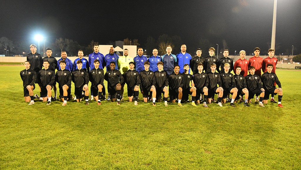 Quarteirense football team|Quarteirense U-19 manager Pedro Mendes and Quarteirense’s Director of Football, Jorge Nunes