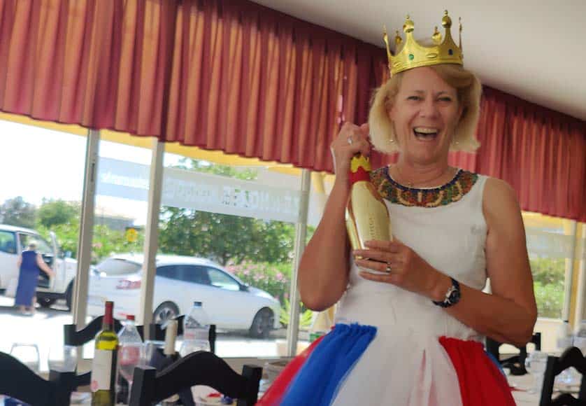 Marina Starte, winner of the best red, white and blue attire