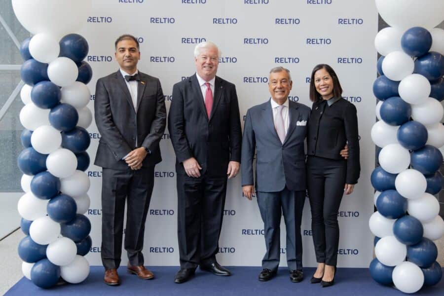 Anshuman (“Ansh”) Kanwar, Senior Vice-President of Technology, Reltio; George Glass, Former US Ambassador in Portugal; Pedro Rebelo de Sousa, Managing Partner, SRS Legal (brother of Marcelo Rebelo de Sousa, President of Portugal) and Rachel Mann, Chief Communications Officer at Reltio.