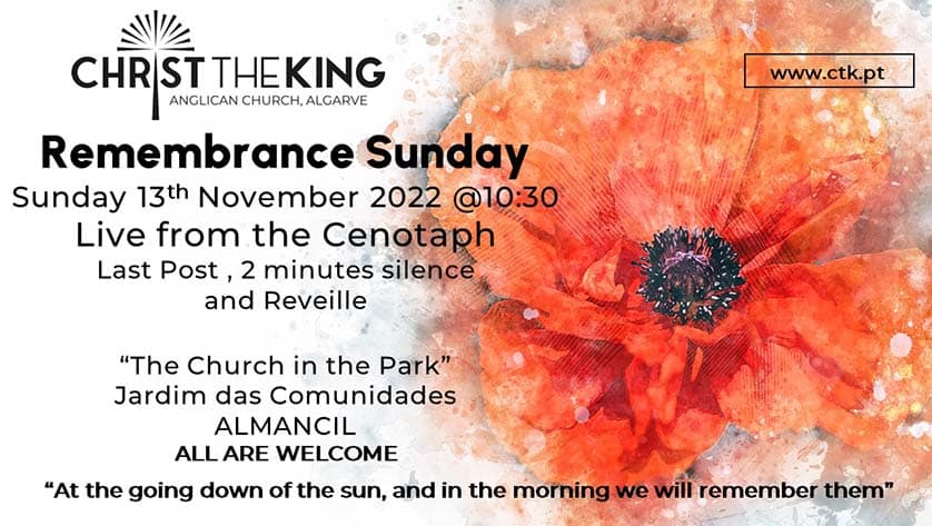 Remembrance Day Service at Church in the Park, Almancil