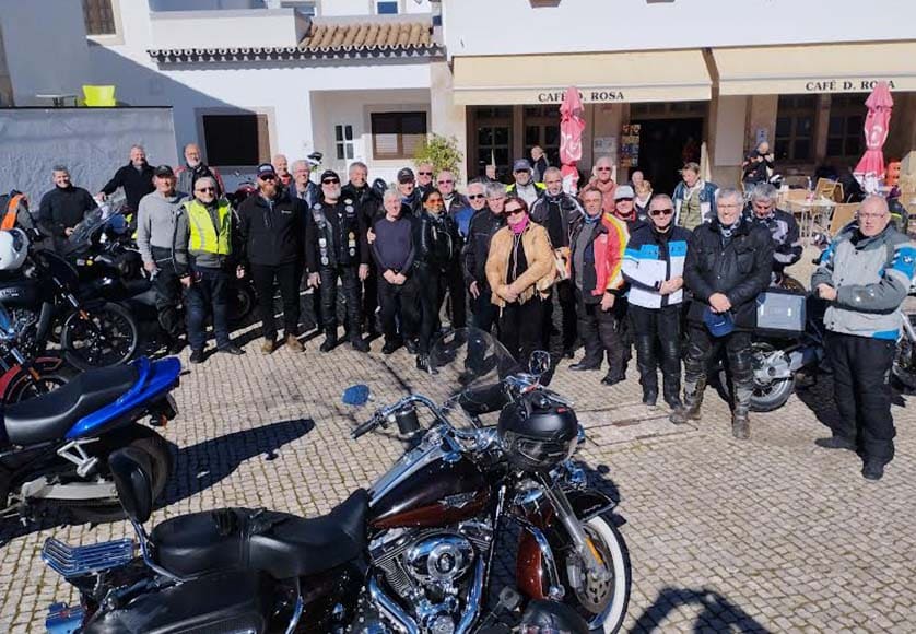 Riders at D Rosa Café, Querença|Lunch at Casa da Vinha, Vale Fuzeiros