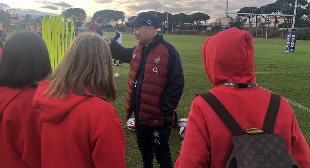 The Academy students meet England Rugby Union Team