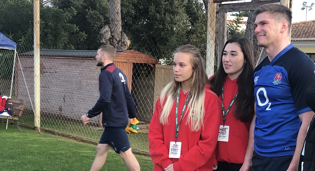 The Academy students meet England Rugby Union Team