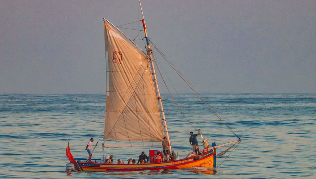Sailboat Formosa, from Praia de Alvor