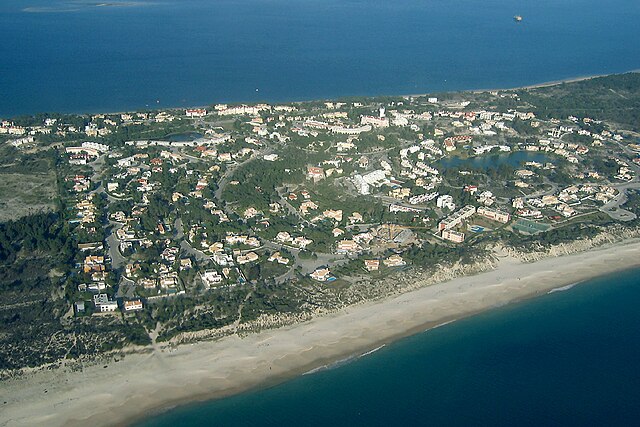 An aerial view of the exclusive resort not far from the equally exclusive holiday 'hideaway' of the rich and famous, Comporta