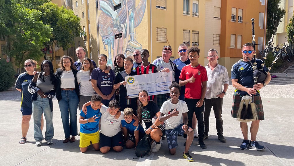 Scottish football charity donates £5,000 for disadvantaged youth in Lisbon