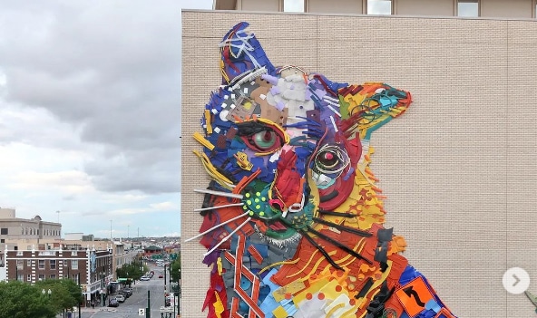 Texas lion by Bordalo II|Texas lion by Bordalo II