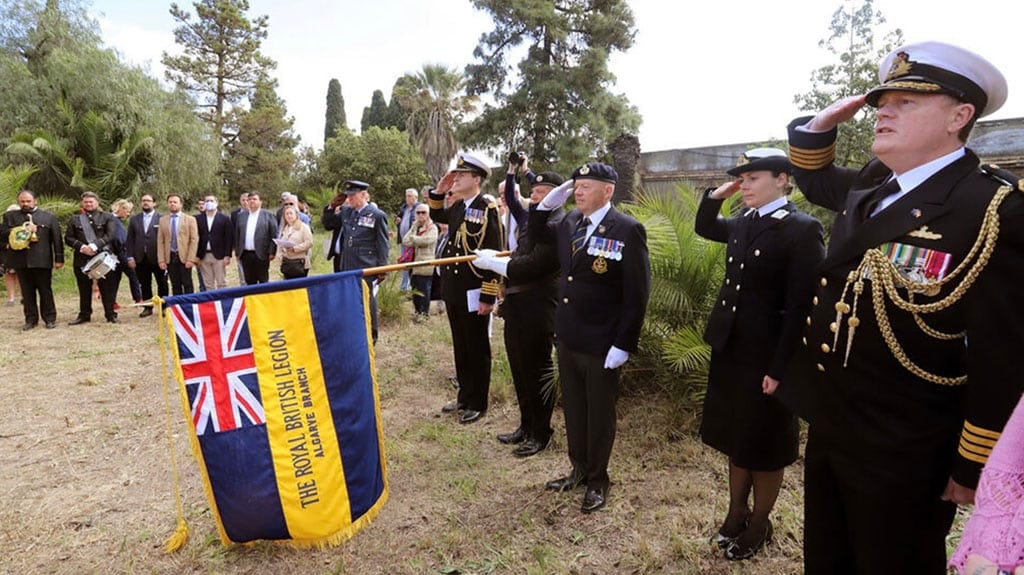 The ceremony held on April 19 last year to honour the two allied airmen who died 80 years ago