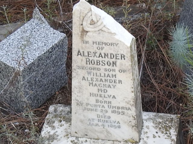 The neglected grave of Dr Mackay’s young son