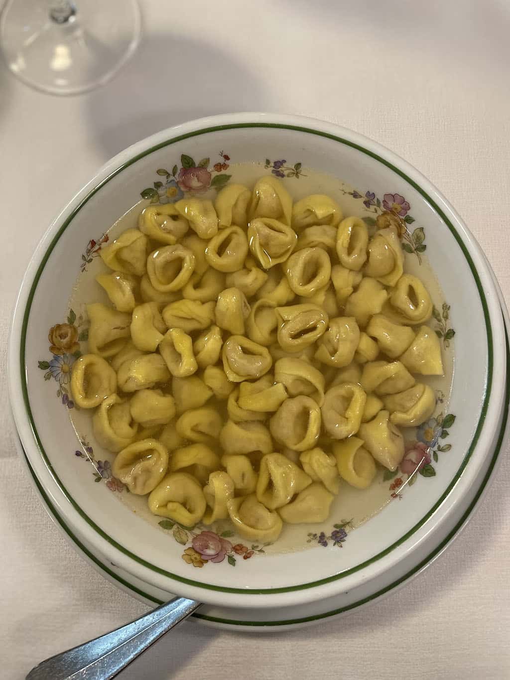 Tortellini en brodo made with clarified capon broth|Protein raft when clarifying the beef stock