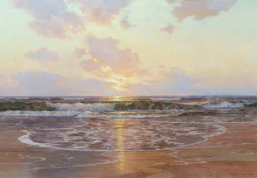 Tranquil Sunrise by Warren Sheppard (1858–1937)|Belvedere Apollo - Pio Clementino Museum|The sun god Ra seated on a throne, from a painting on the wall of the Tomb of Roy circa 1300 BC