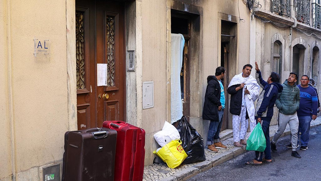 Mouraria has changed massively over the last few years, with many immigrants living in cramped conditions. This image follows a terrible fire in which two immigrants died, and many others were made homeless. Image: Lusa