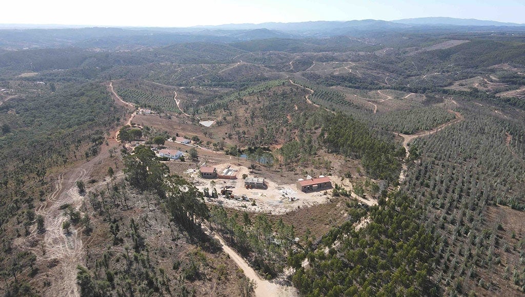 The building site and the view from the middle of this year