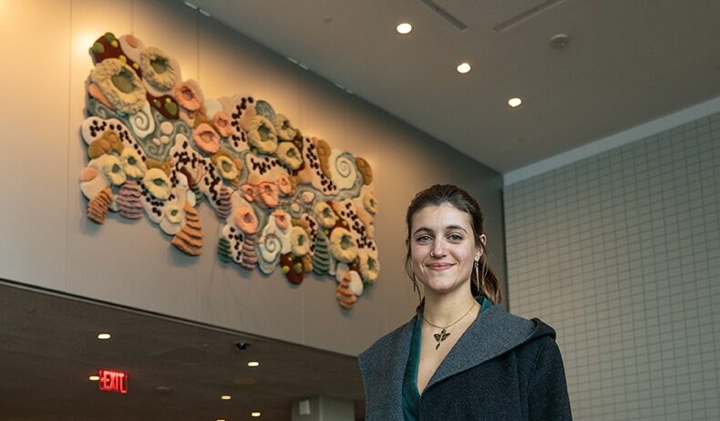 Inaugural Handover Ceremony of a Gift to the United Nations from the Portuguese Republic|Tapeçaria Vanessa Barragão_ foto (1)|Vanessa Barragão (by Claudia Gori) 1|The oceans – and corals specifically – are a strong inspiration for Vanessa’s work.