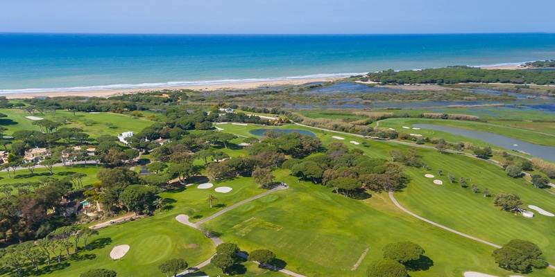 Aerial view of part of the Vale do Lobo resort located in the Algarve