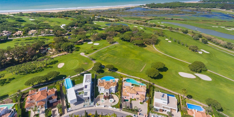 Aerial view of part of the Vale do Lobo resort that fel the rise of real estate investment in Portugal during the Covid-19 pandemic