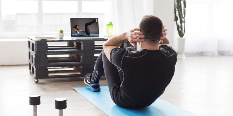 Fitness online class at Vale do Lobo's @Home Experiences