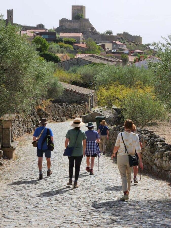 Walking on the GR22 at Marialva|Ancient landscape in north Portugal|Local waymarked route|Roman bridge on a local route in the Peneda-Gerês National Park|Rota Vincentina near Porto Covo|Terraced hillsides on a local route in the Minho