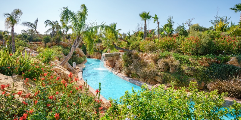 Aerial view of one the amusements in Zoomarine