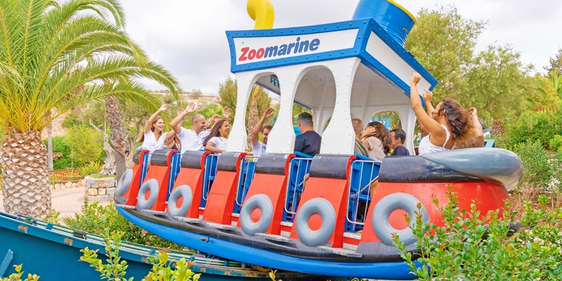 View of one of Zoomarine's waterslide amusements