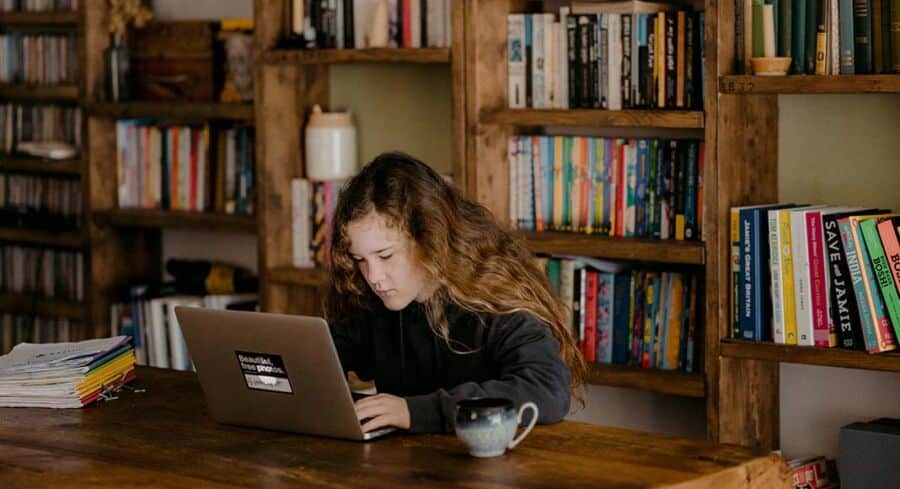 Child on computer