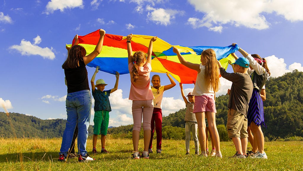 children playing outdoors