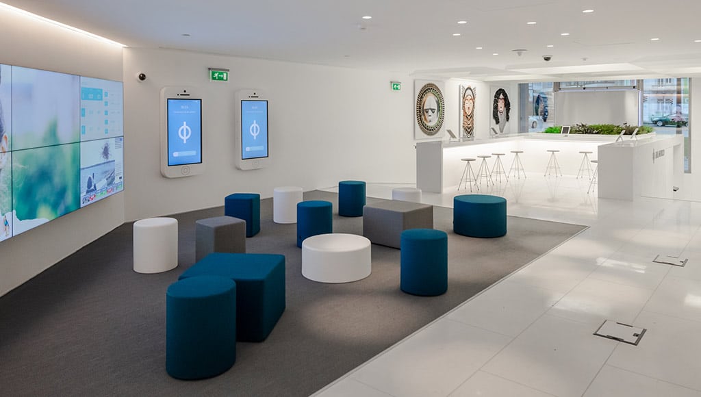 View of the inside of Banco ATLANTICO Europa headquarters