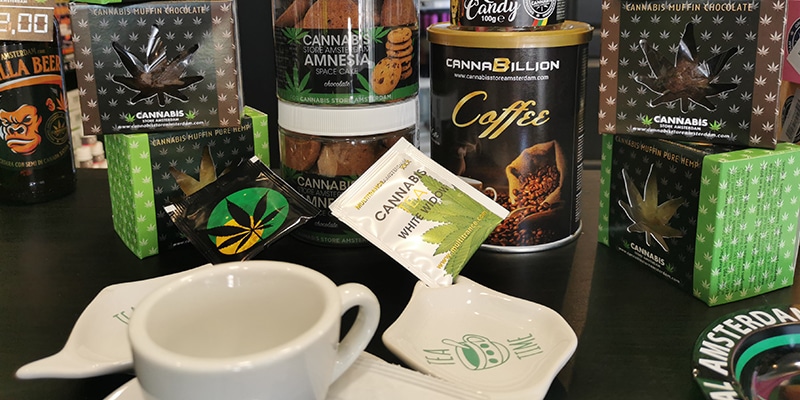 Photo of some of the products sold at the Cannabis Store Amsterdam in the Algarve|