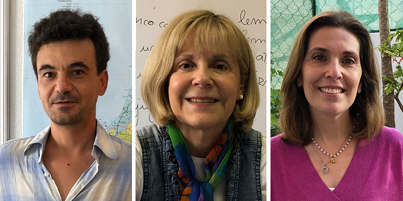 Photo of the three Portuguese language teachers at Centro de Línguas de Lagos in this new school year
