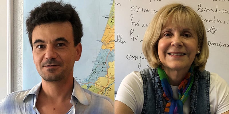 Photo of two of the teachers at Centro de Línguas de Lagos
