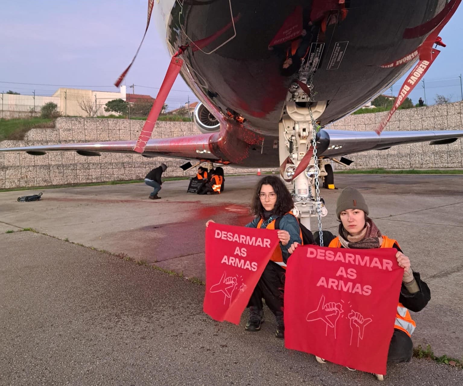 climaximo-tires|Six activists given suspended jail sentences for invading aerodrome