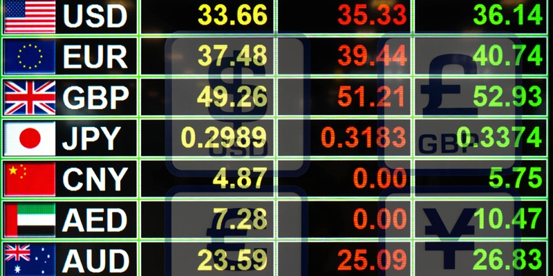 Different currency exchange rates|