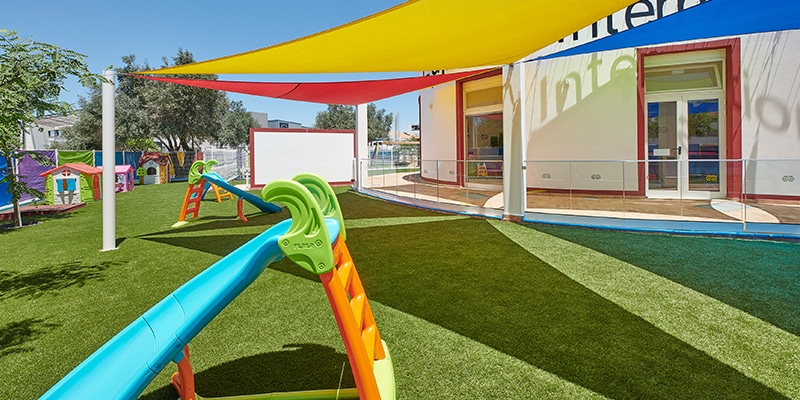 Partial view of Eupheus International School's playground