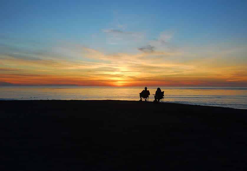 couple watching sunset