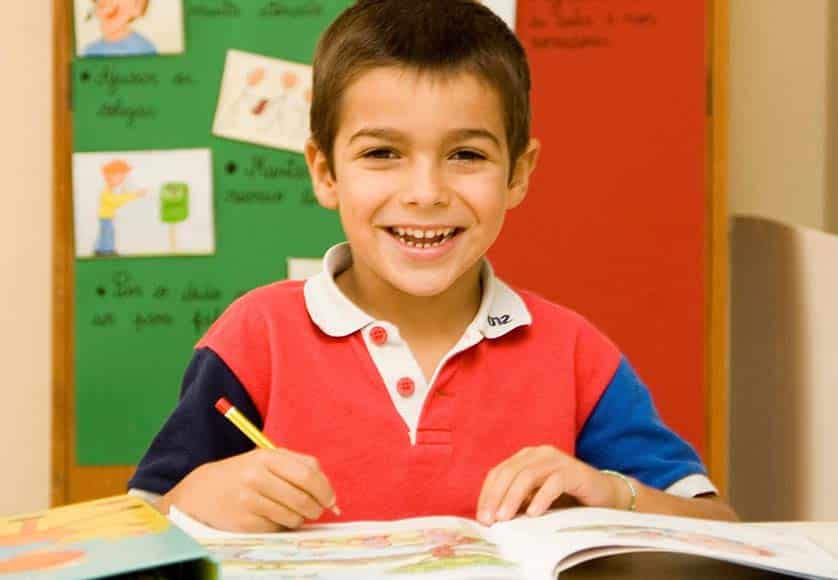 Image issued by the education ministry showing clearly that children are expected to write in their manuals