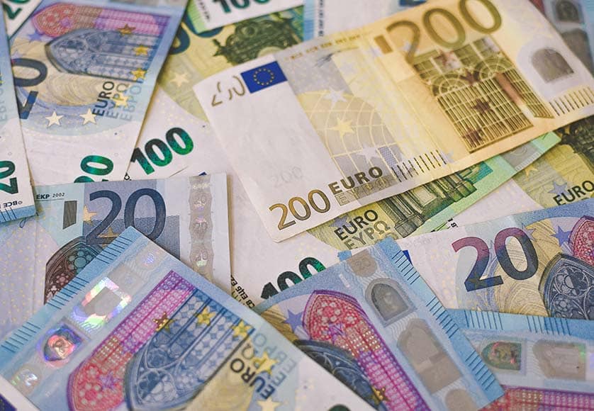 photo of euro notes