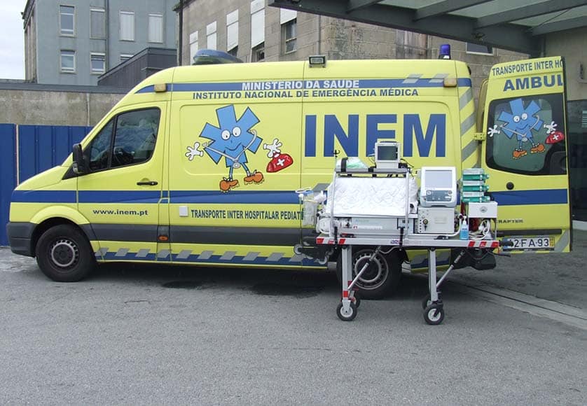 A TIP (pediatric inter-hospital transport ambulance) was not available to respond to Friday's emergency in Portimão