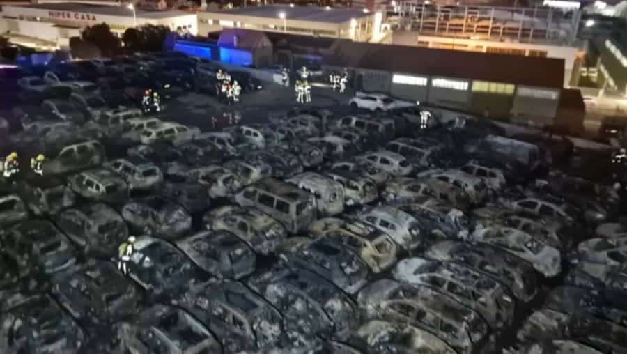 PJ police investigate massive blaze initially attributed to electric car