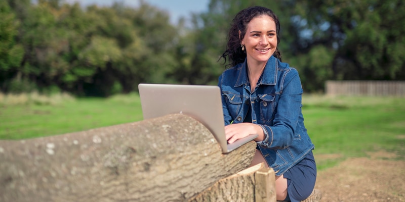 Student from InterHigh School studying at the countryside