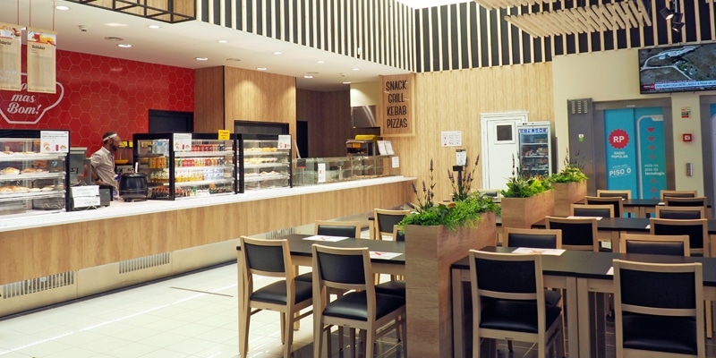 The cafe at improved Intermarché Portimão