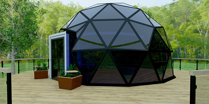 Photo of one of Jovan Eco Hause New Life project’s Eco Glass House