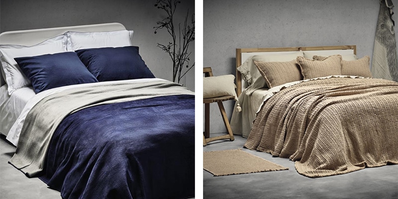 Two beds with the products found at Linen-etc.com