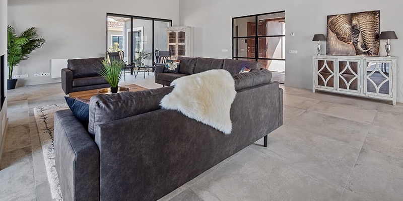 View of the living room at of one of the villas for sale at L&N Residences