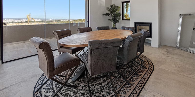 View of the dining room at one of the villas for sale at L&N Residences