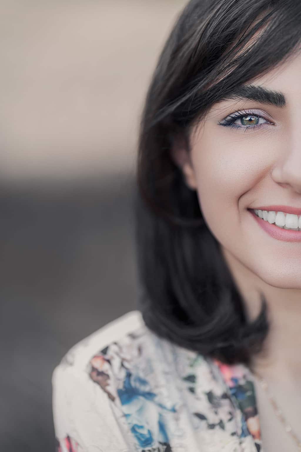 woman smilling
