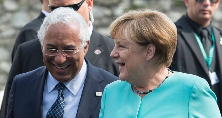 Mr Costa with Mrs Merkel